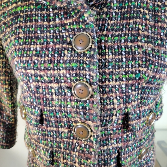 Womans Anne Taylor Loft Petites Cropped Wool Blend Blazer/Jacket Size 0 petitie - Picture 3 of 11